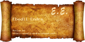 Ebedli Endre névjegykártya